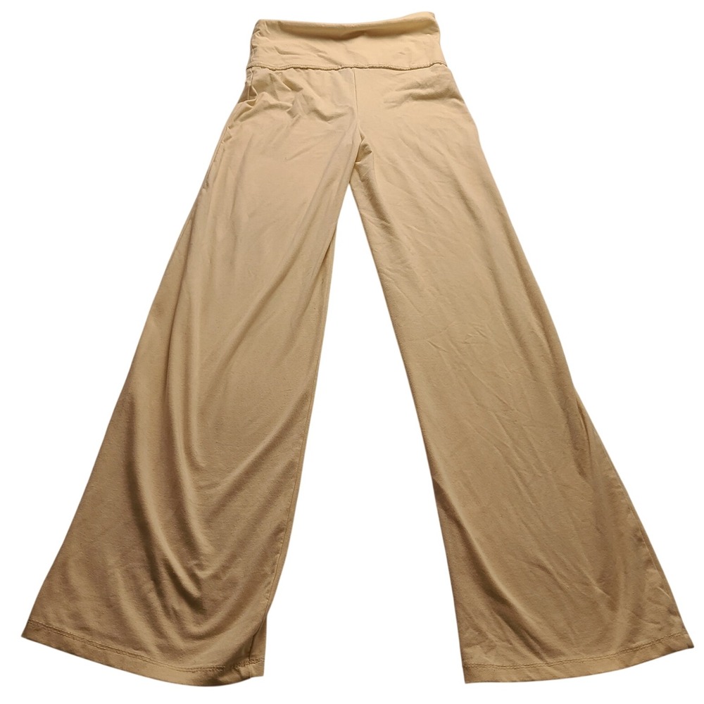 Always You Women's XS Cream Beige Wide Leg Lounge Pants High Waist Soft Trousers